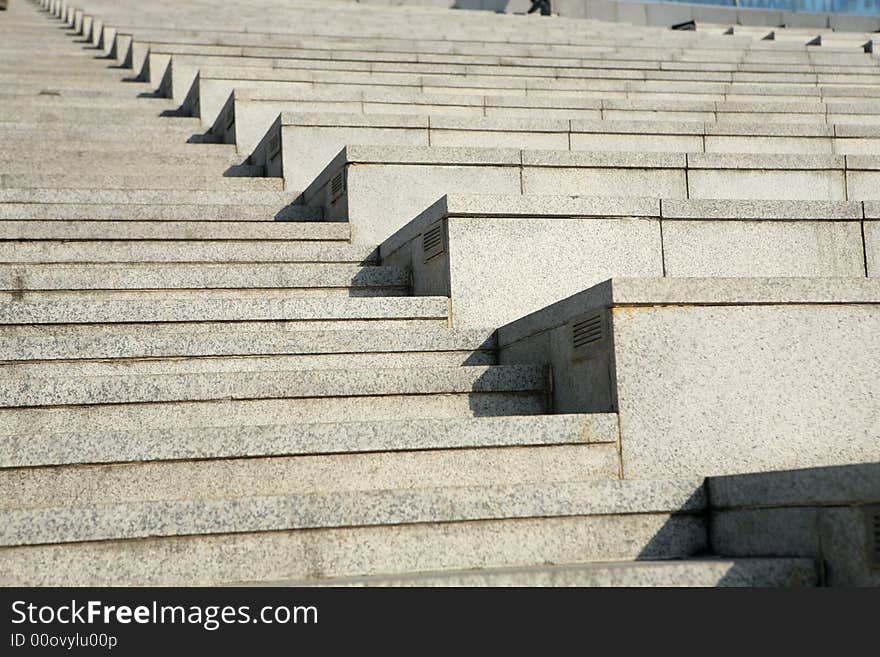 Concrete step at a public building. Concrete step at a public building