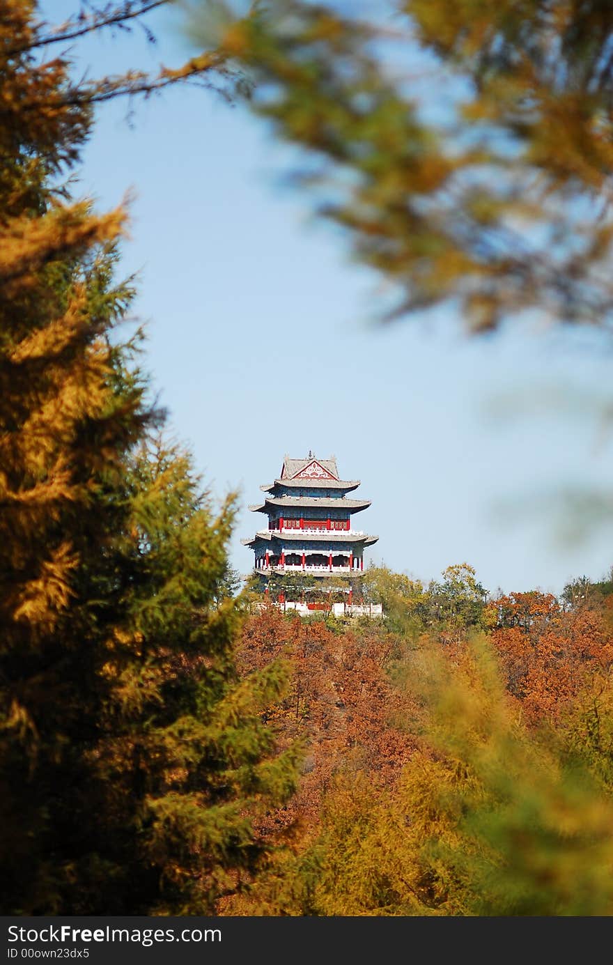 Autumn in the ancient architecture. Autumn in the ancient architecture