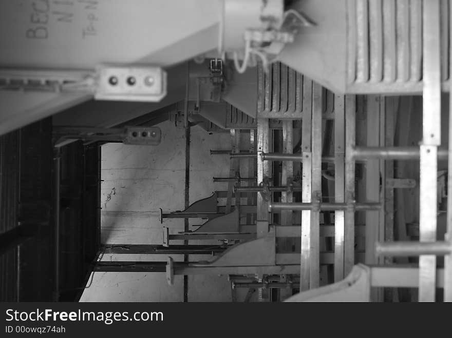 Switches inside a wheat Silo that runs the conveyor belts. Switches inside a wheat Silo that runs the conveyor belts