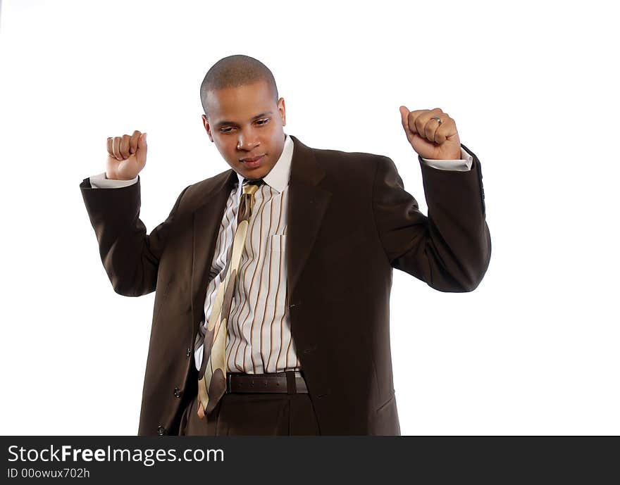 Young African American Male in Business Suit