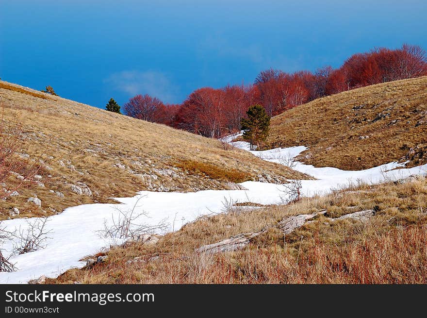 River of the Snow in the mountains. River of the Snow in the mountains