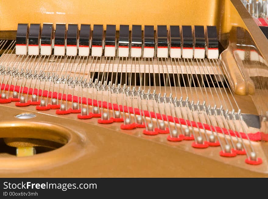 Inside Baby Grand Piano