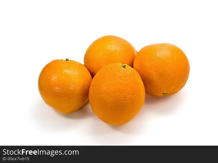 Oranges-isolated on white.close up.