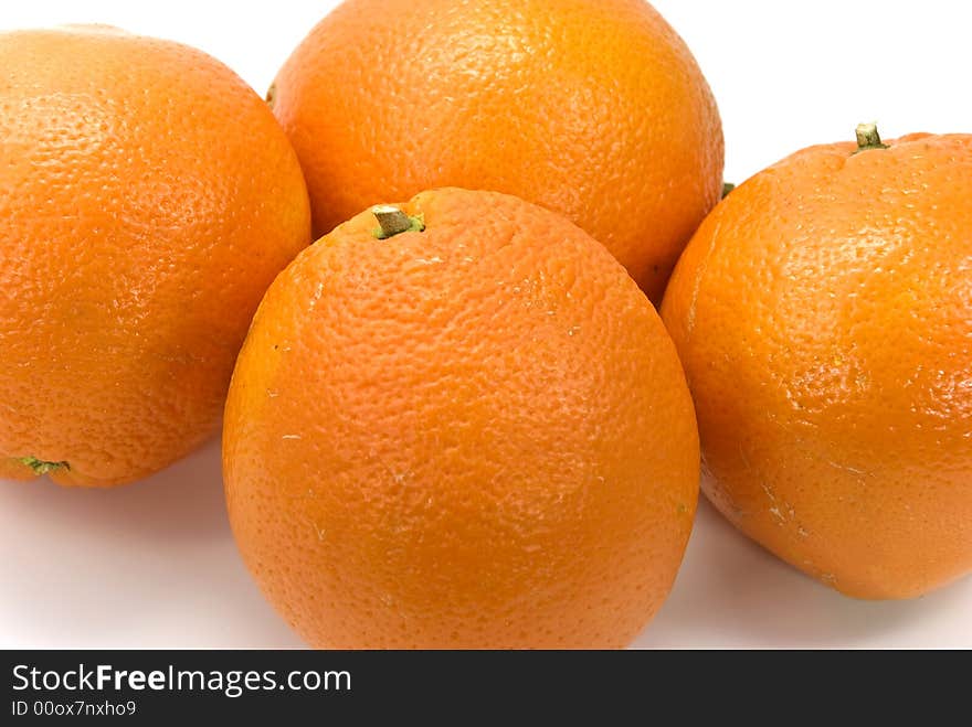 Oranges-isolated on white.close up