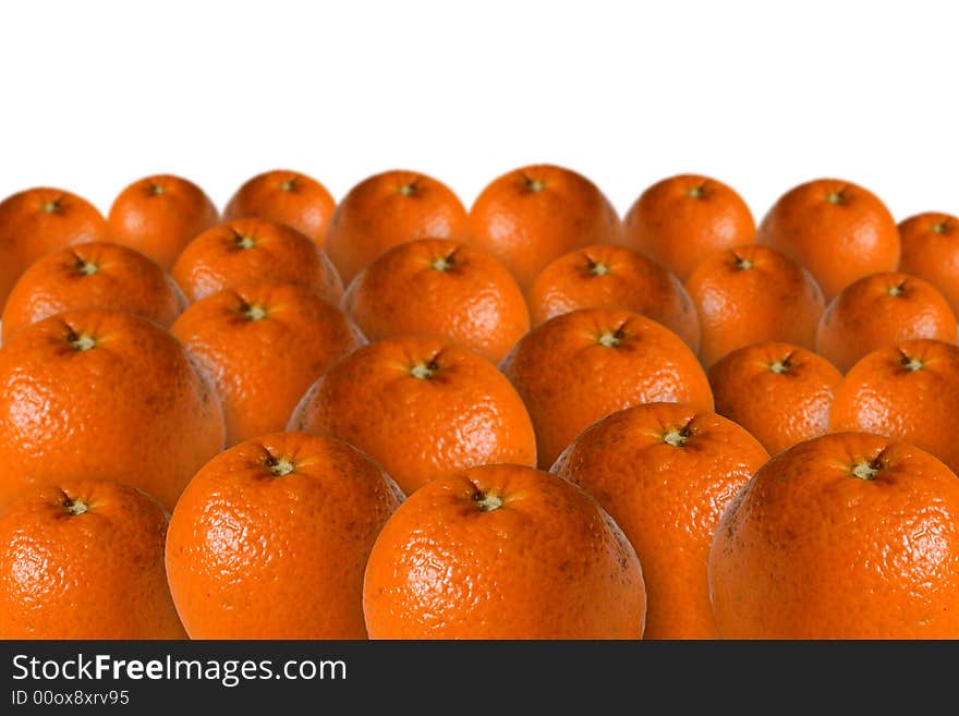 Oranges isolated on white background