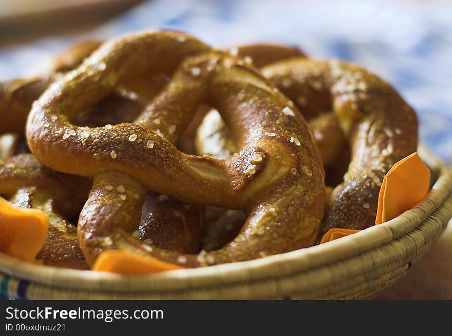 This is a typical german bread with salt. This is a typical german bread with salt