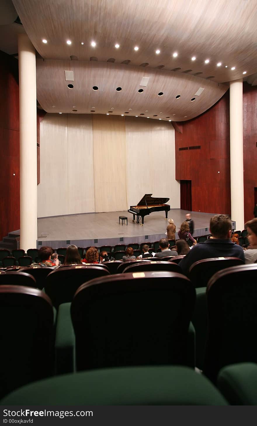 Interior of the modern concert hall. Interior of the modern concert hall