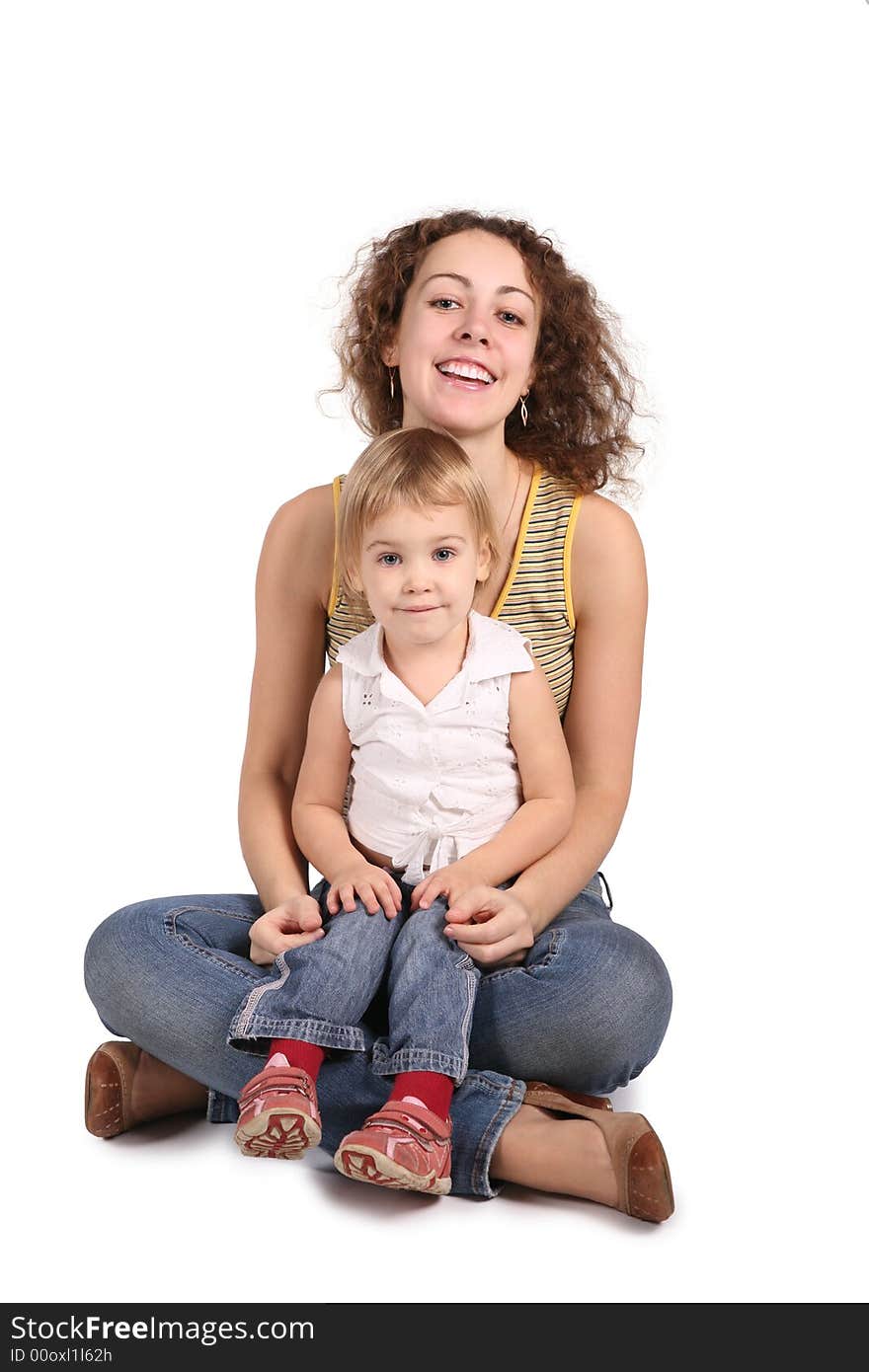 Mother and daughter sit