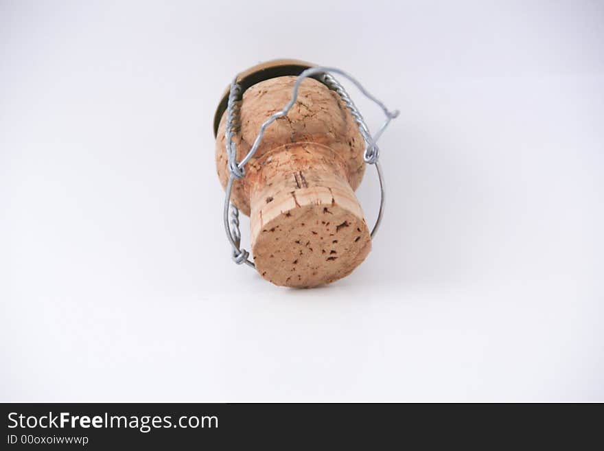 A champagne cork isolated on a background