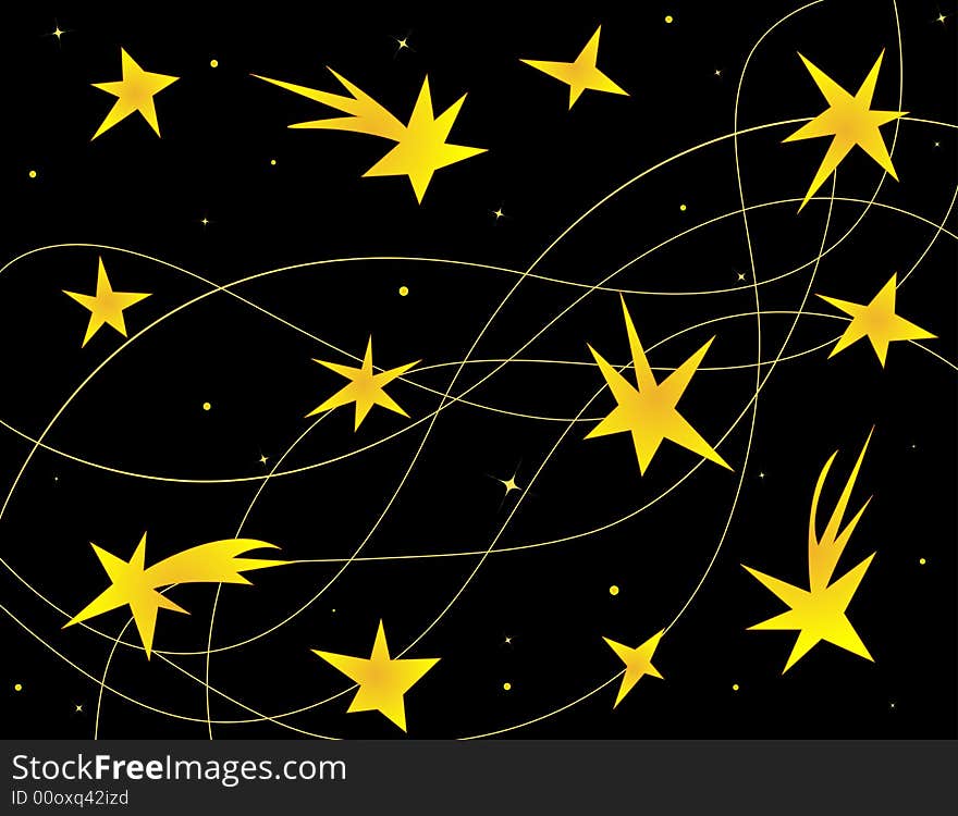 Abstract background with stars, vector illustration