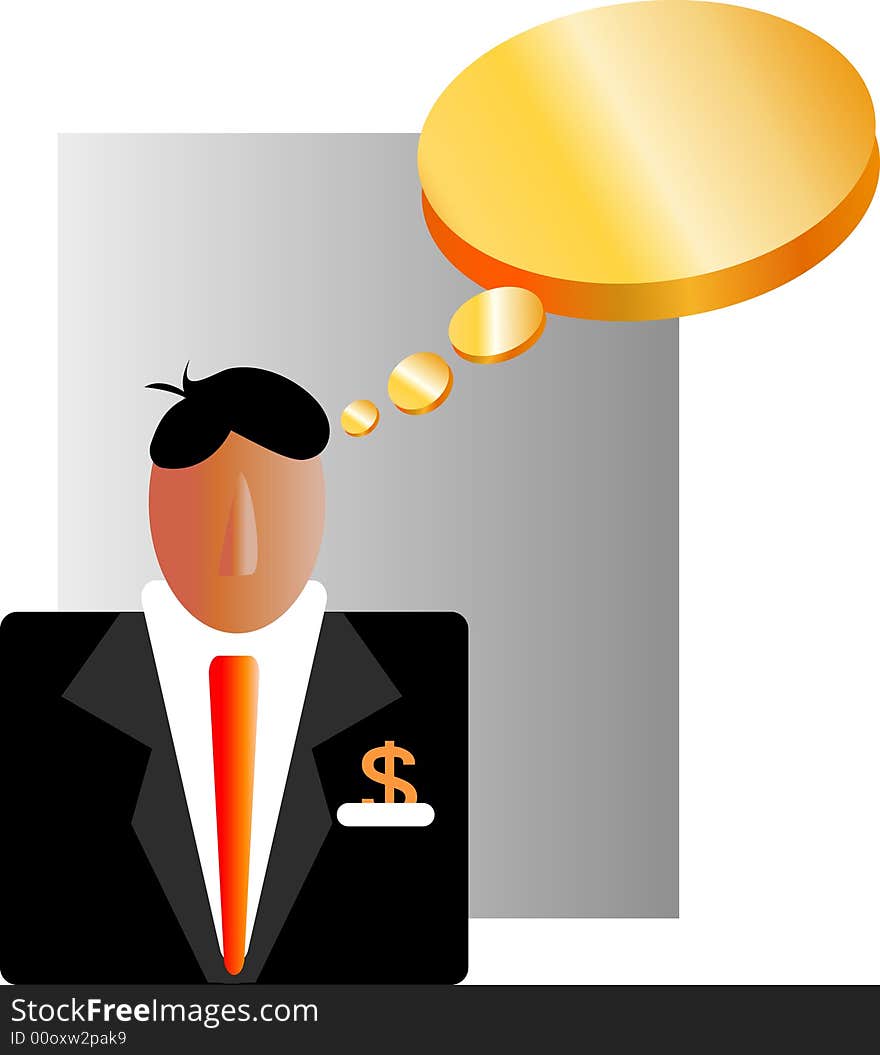 Vector illustration of the businessman. Vector illustration of the businessman