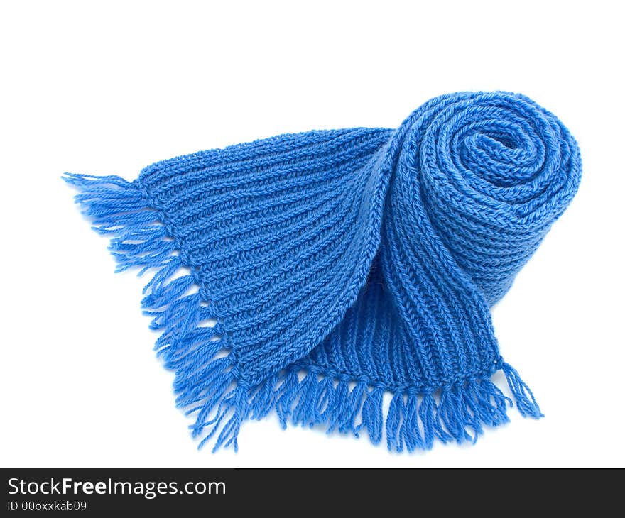 Warm knitted scarf