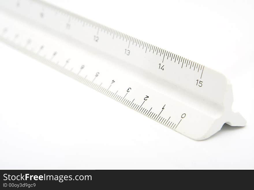 Ruler isolated against white background. Ruler isolated against white background