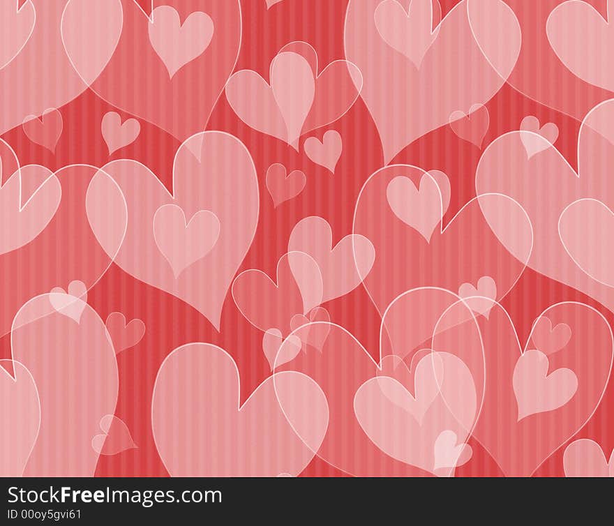 Textured Opaque Hearts Background