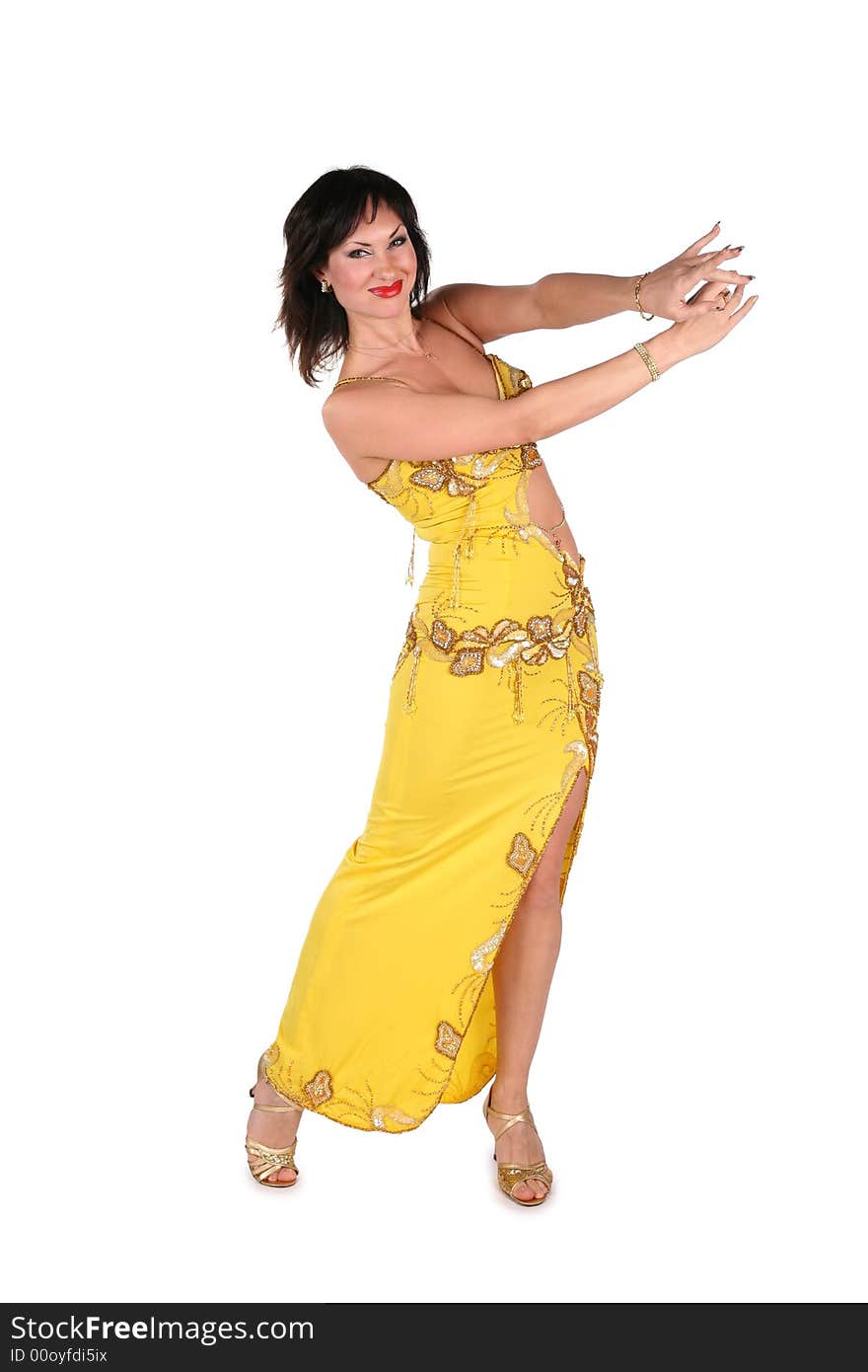 Bellydance Woman In Yellow