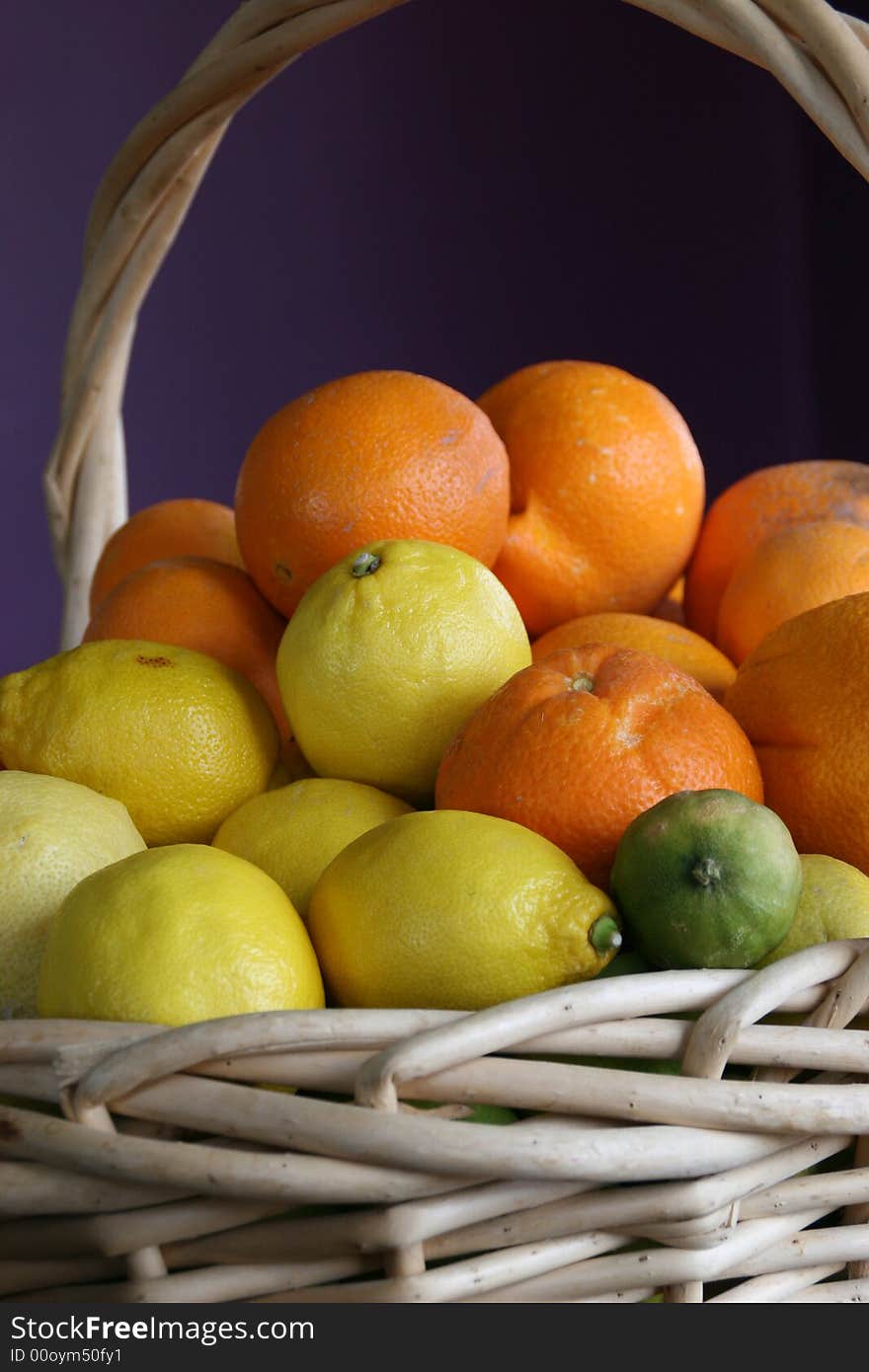 A Basket Of Citrus Fruit