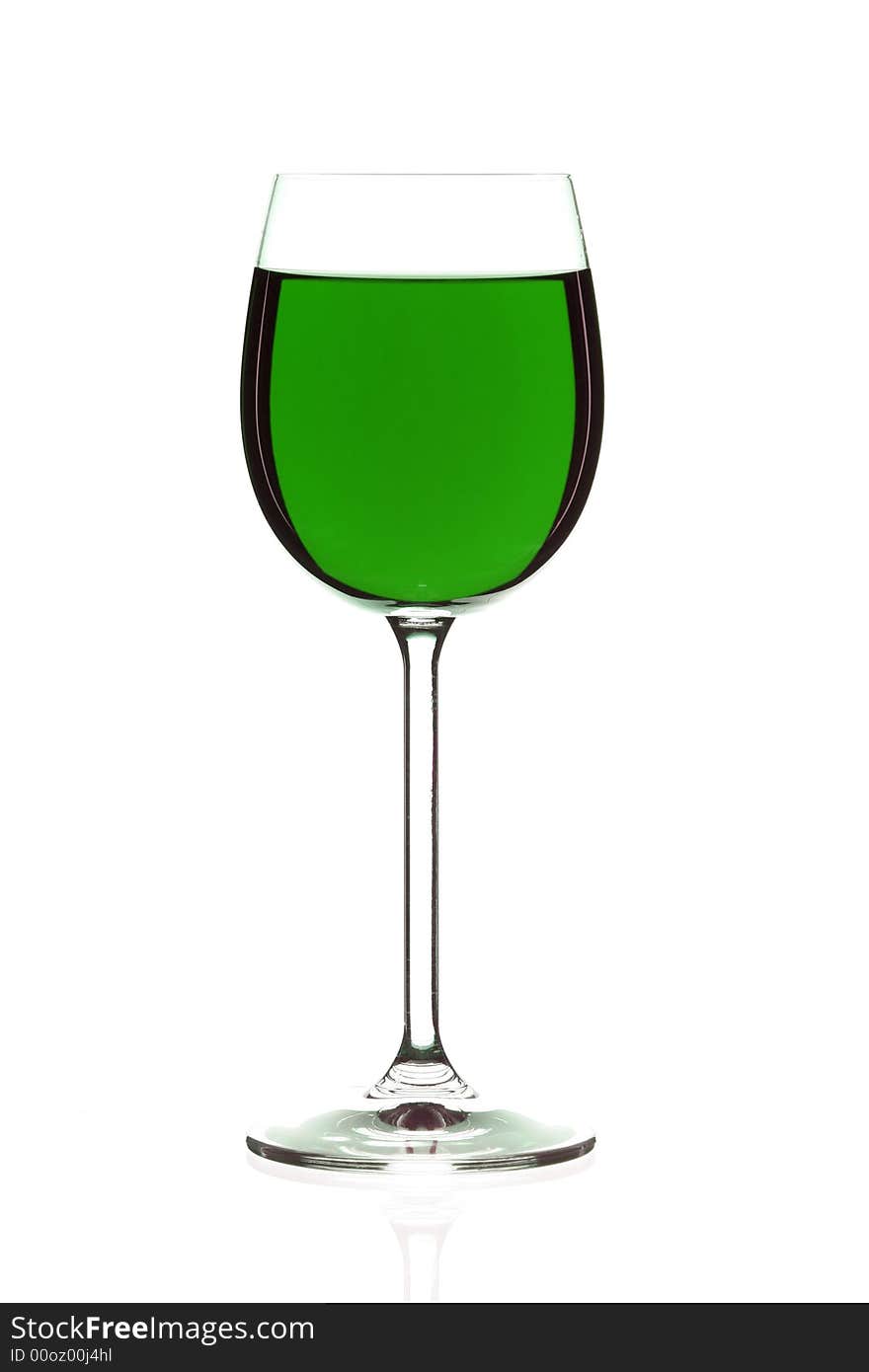 Glass, green water