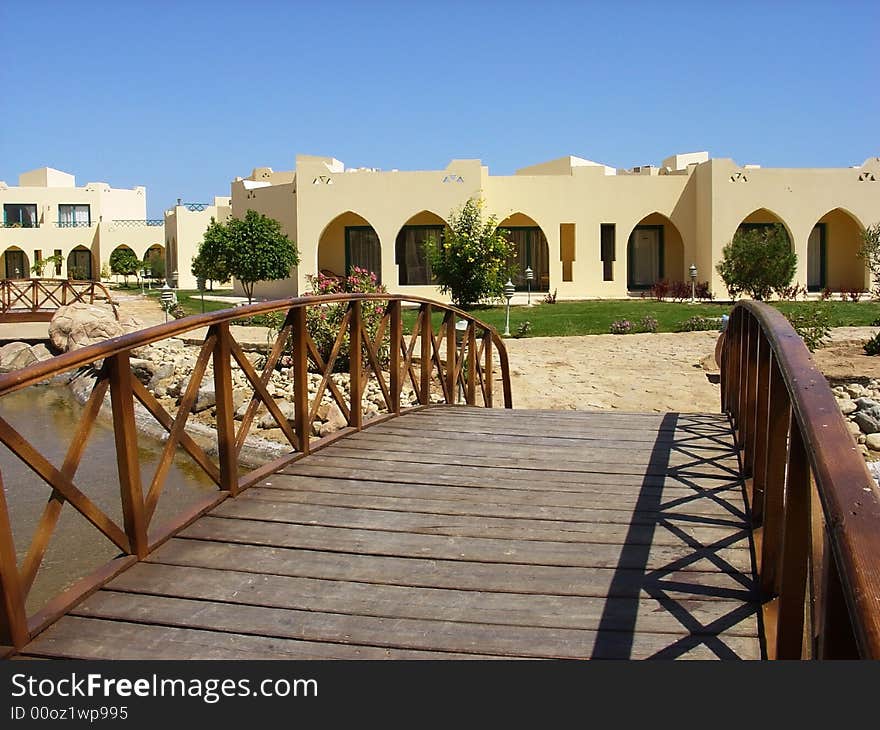 Egyptian buildings in red sea resort