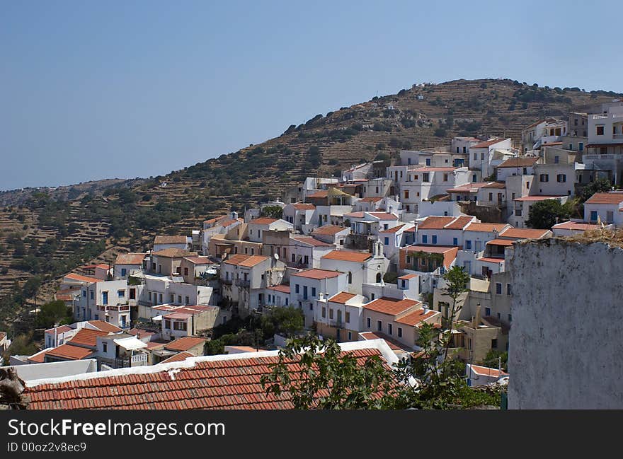 The capital of the Greek island of Kea, Ioulis is built into a steep hillside giving excerlent panoramic views over the small island and beyond. The capital of the Greek island of Kea, Ioulis is built into a steep hillside giving excerlent panoramic views over the small island and beyond.