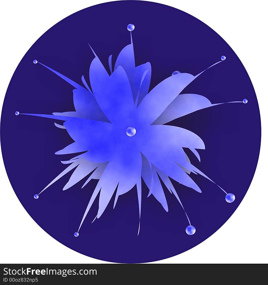 A vector purple hibiscus flower artwork. A vector purple hibiscus flower artwork