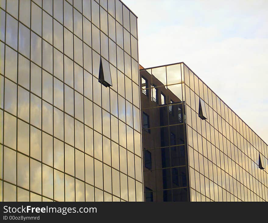 Office building and sky