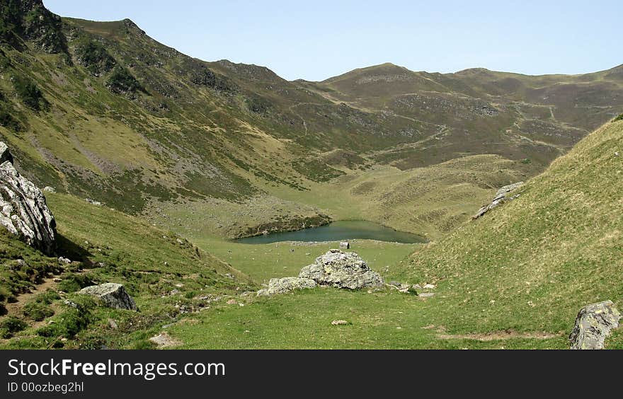 Photographs excursion with the Lake Of OURREC, in the High Pyrenees. Photographs excursion with the Lake Of OURREC, in the High Pyrenees