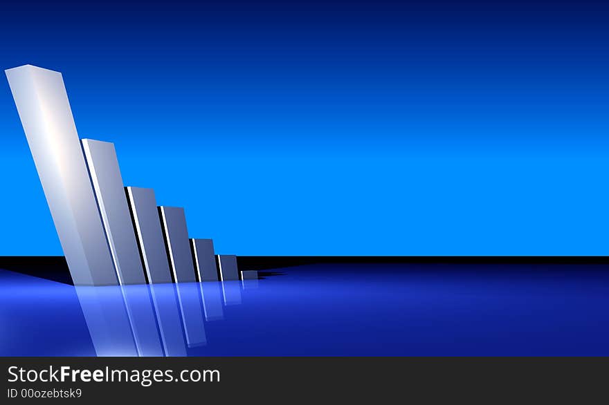 Business statistics graph made in 3d with lighting effects. Business statistics graph made in 3d with lighting effects