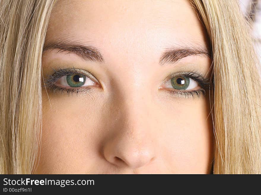 Shot of a gorgeous girl with green eyes