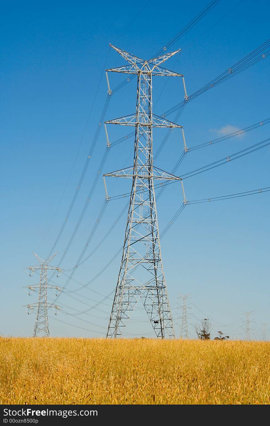 Transformer standing tall in countryside. Transformer standing tall in countryside