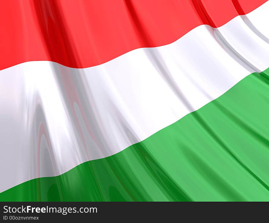 The glossy surface of the flag, reflects the ambience. The glossy surface of the flag, reflects the ambience.