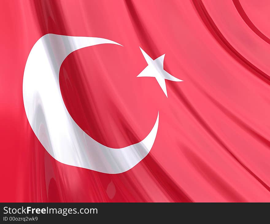 Glossy Flag of Turkey