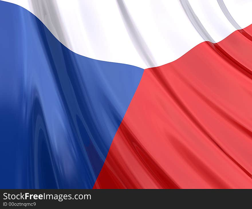 Glossy Flag of Czech Republic