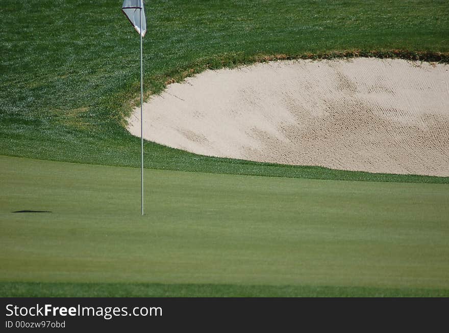 Sand Trap and golf course. Sand Trap and golf course.