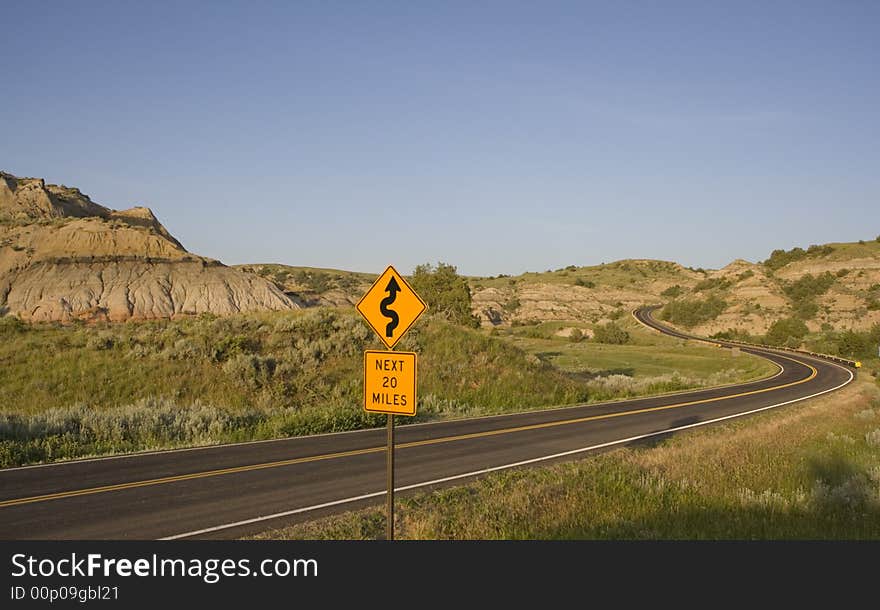 Curves next 20 miles - slow down!