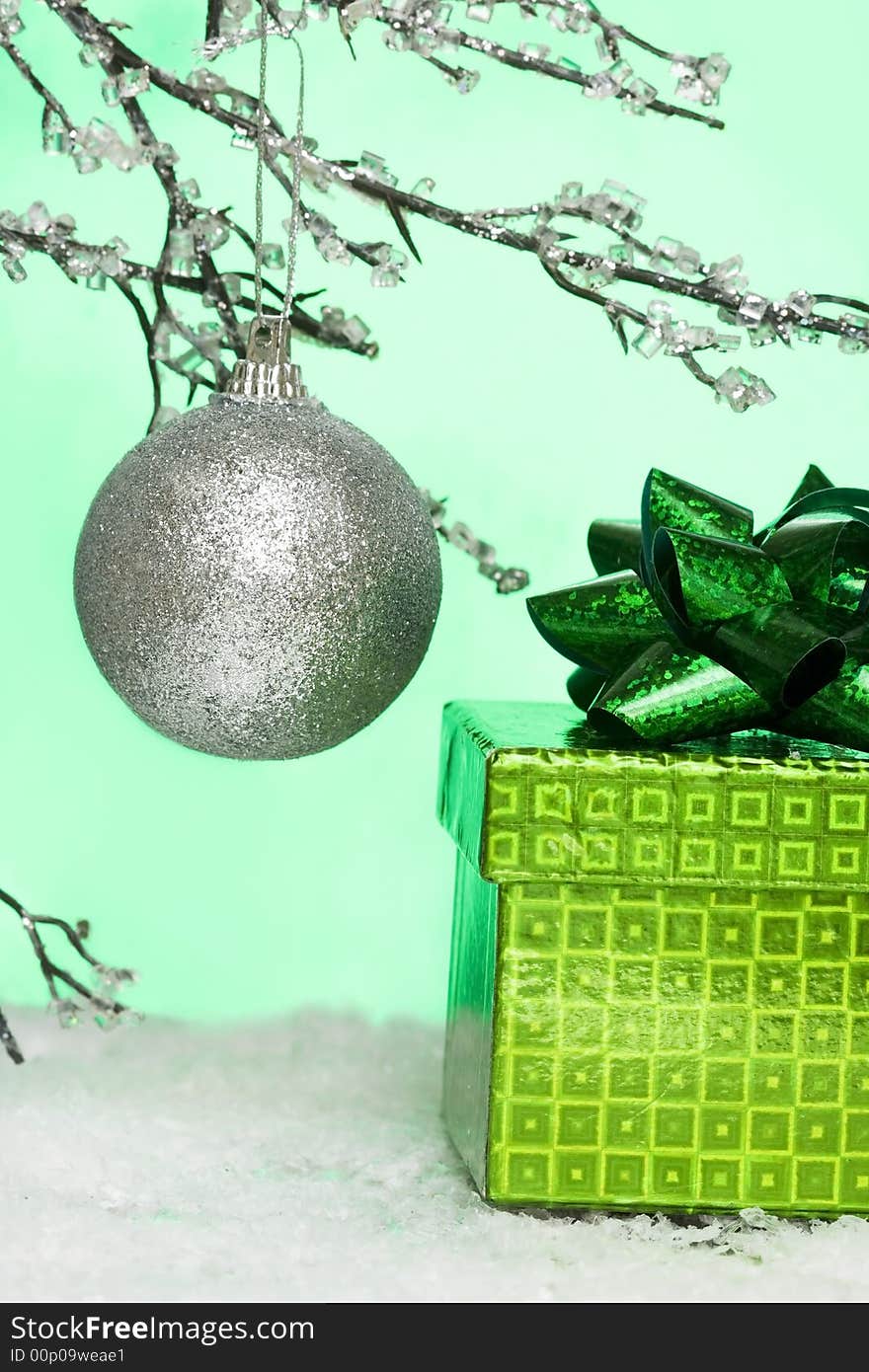 Christmas ball and gift box