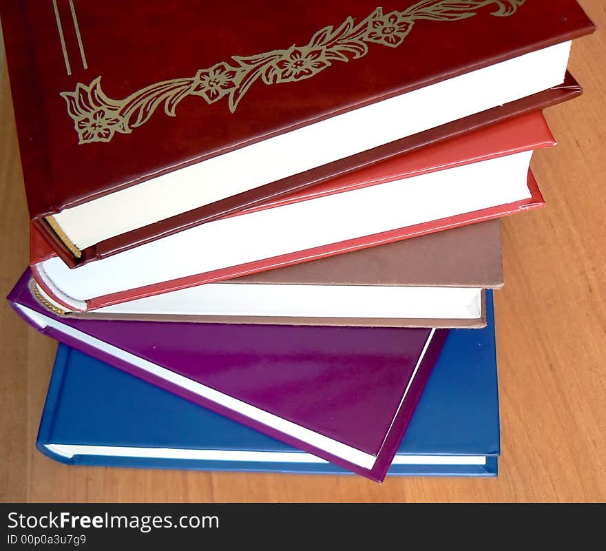 Books on table