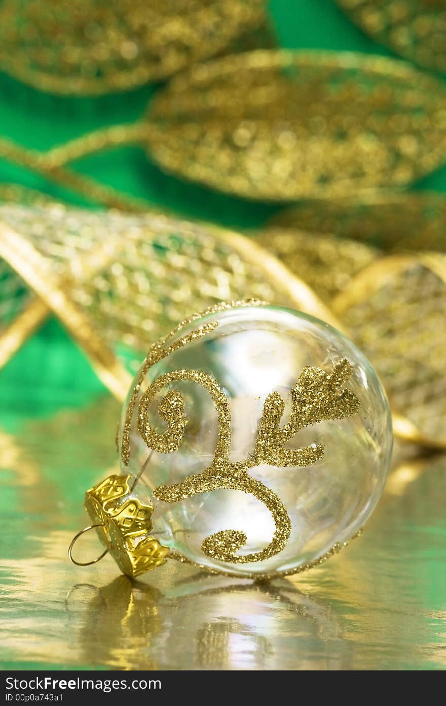 Golden Christmas ball