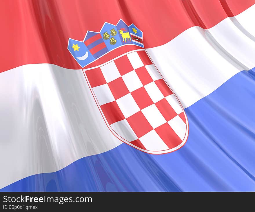 Glossy Flag of Croatia