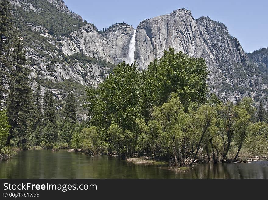 Waterfall in yosemite national park. Waterfall in yosemite national park