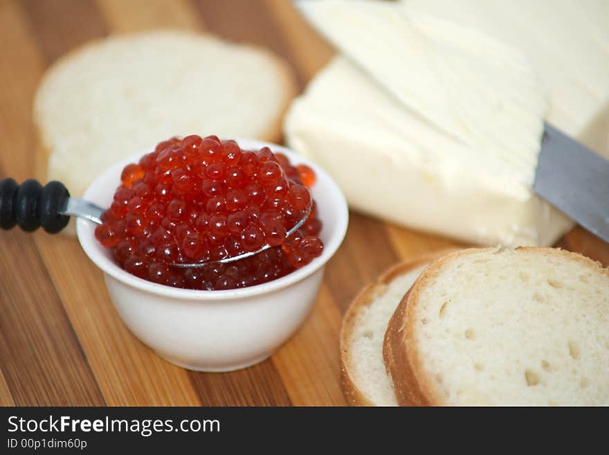 An image of sandwich with caviar. An image of sandwich with caviar