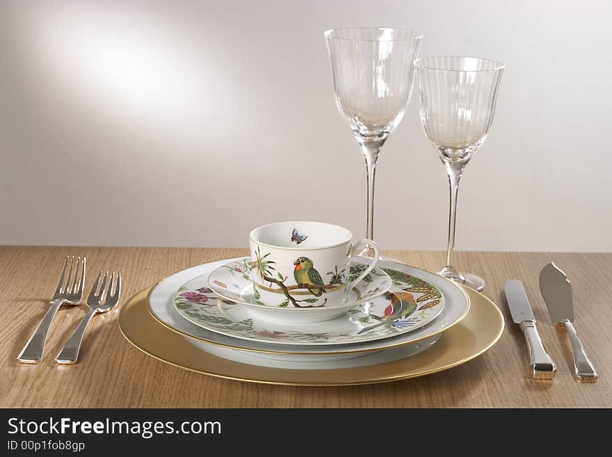 Elegant setting on the table