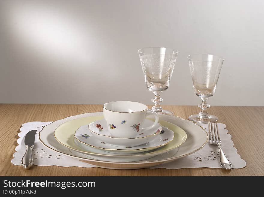 Elegant setting on the table