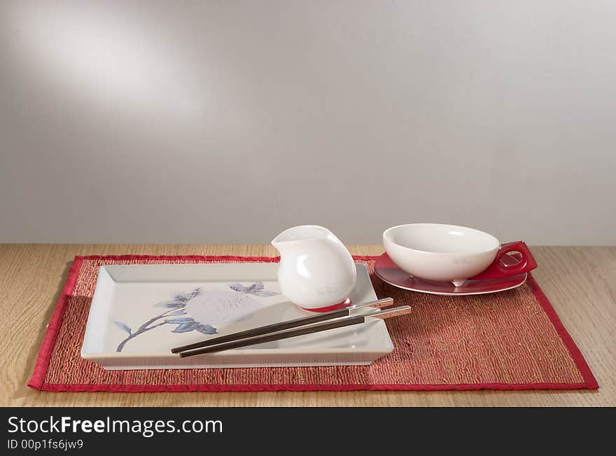 Table setting in oriental style