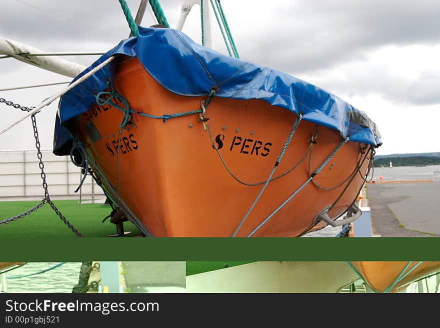 8 Person Safety Boat on ships davits