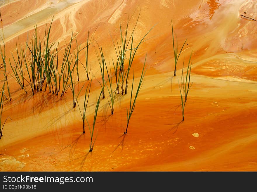 Ocher paint pots in Kootenay National Park. Ocher paint pots in Kootenay National Park.