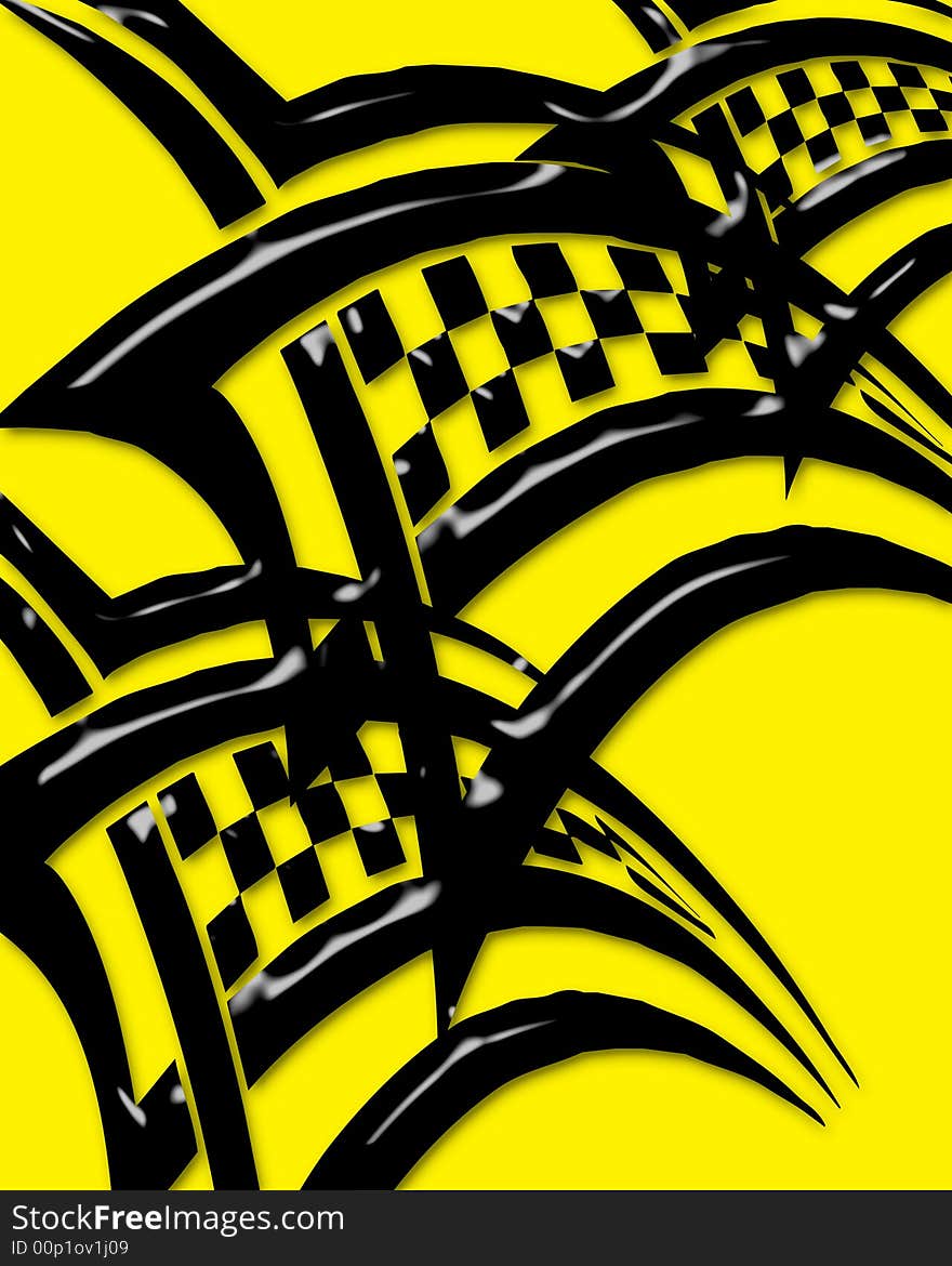 Digitally made bright yellow and black design. Digitally made bright yellow and black design