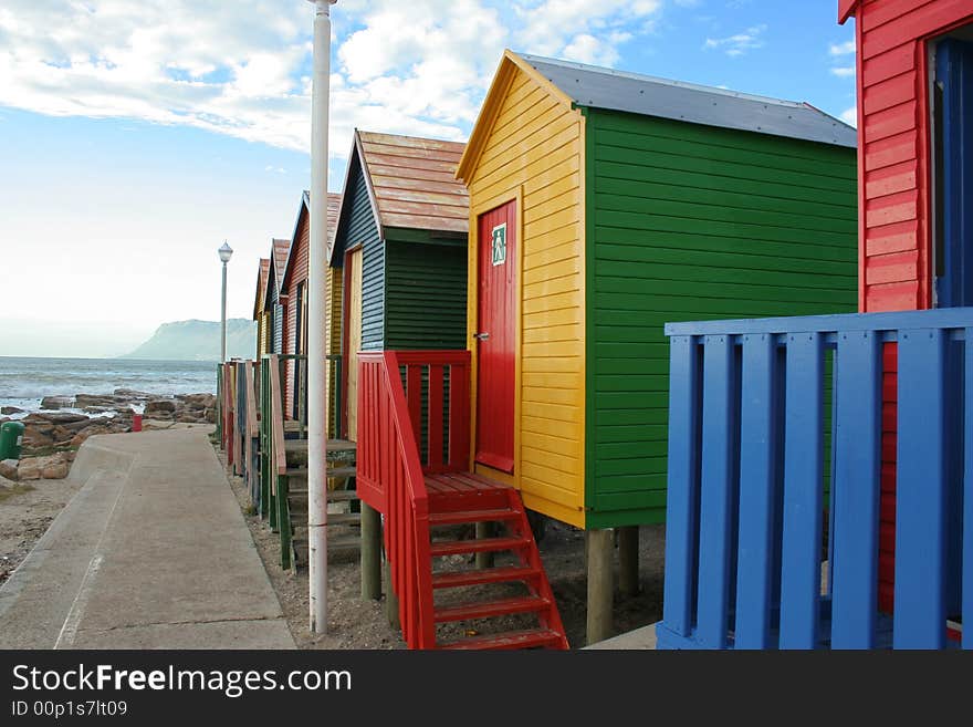 Cabins on the beach.