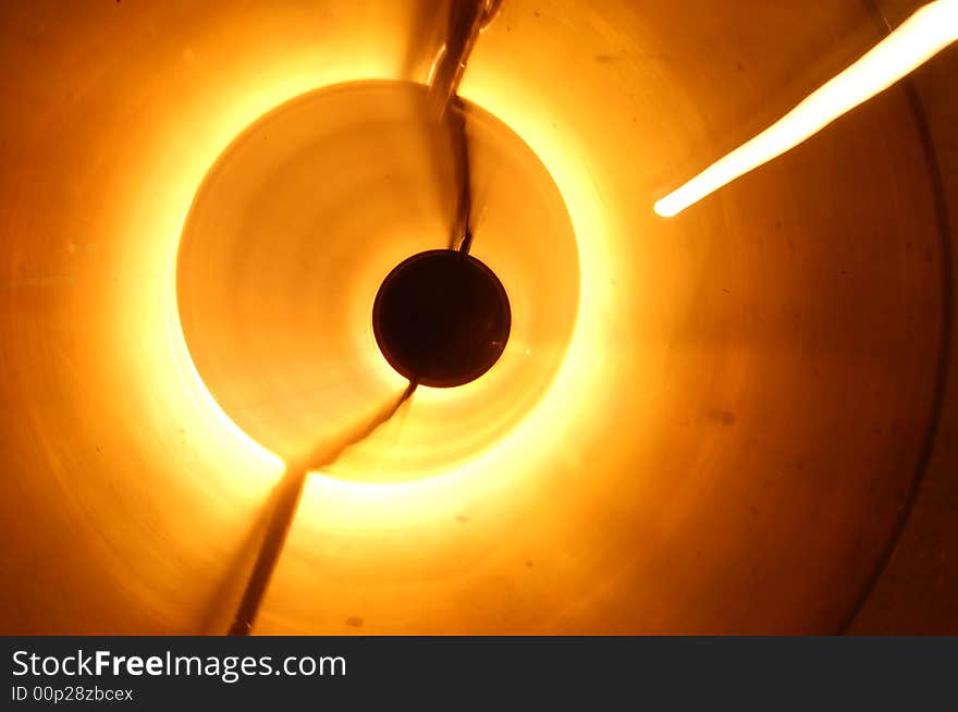 Abstract golden photo of a lamp. Abstract golden photo of a lamp.