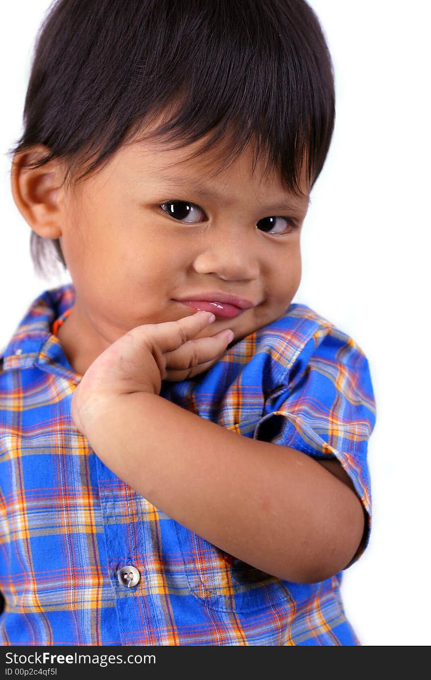 Photograph of boy in happy pose. Photograph of boy in happy pose