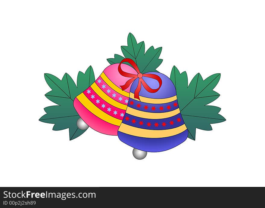 Vector illustration of decoration bells